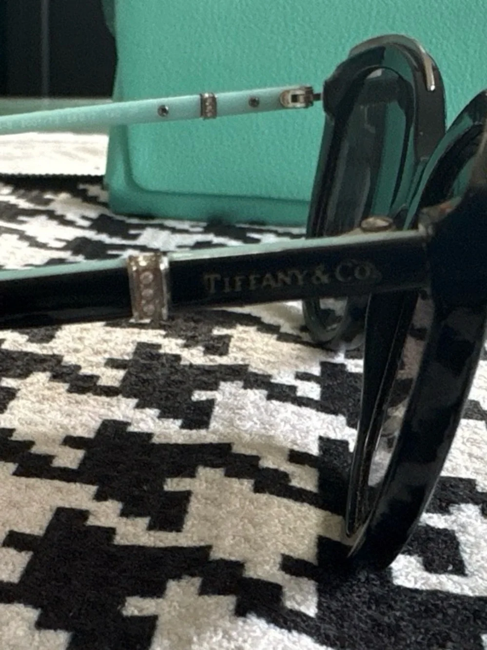 Tiffany & Co. Black Women's Sunglasses with Tiffany Blue Case